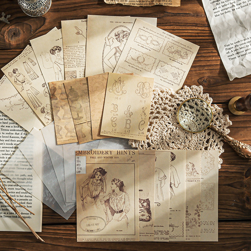 Vintage Junk Journal Scrapbooking Paper - Kit de papier artisanal vintage pour