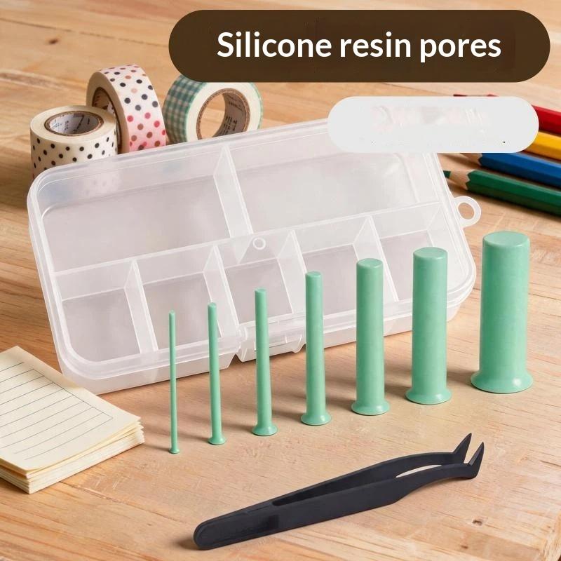Silicone Epoxy Resin Molds Set - Ensemble de poinçons à trous en