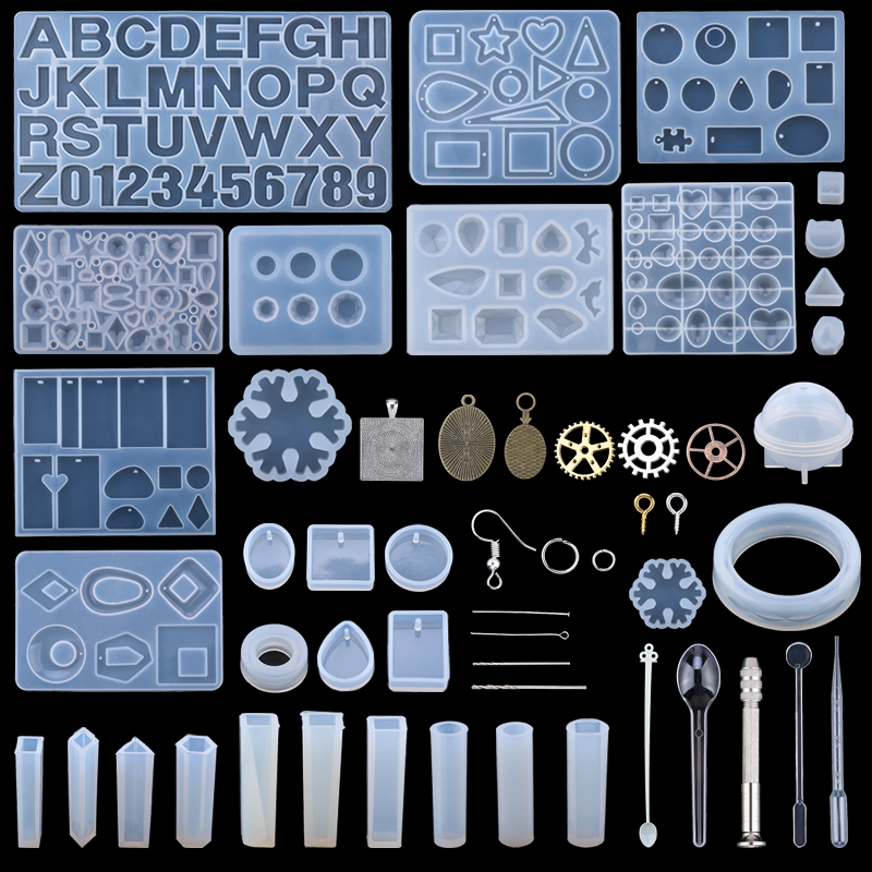 Silicone Epoxy Resin Molds Set - Ensemble de moules en résine époxy