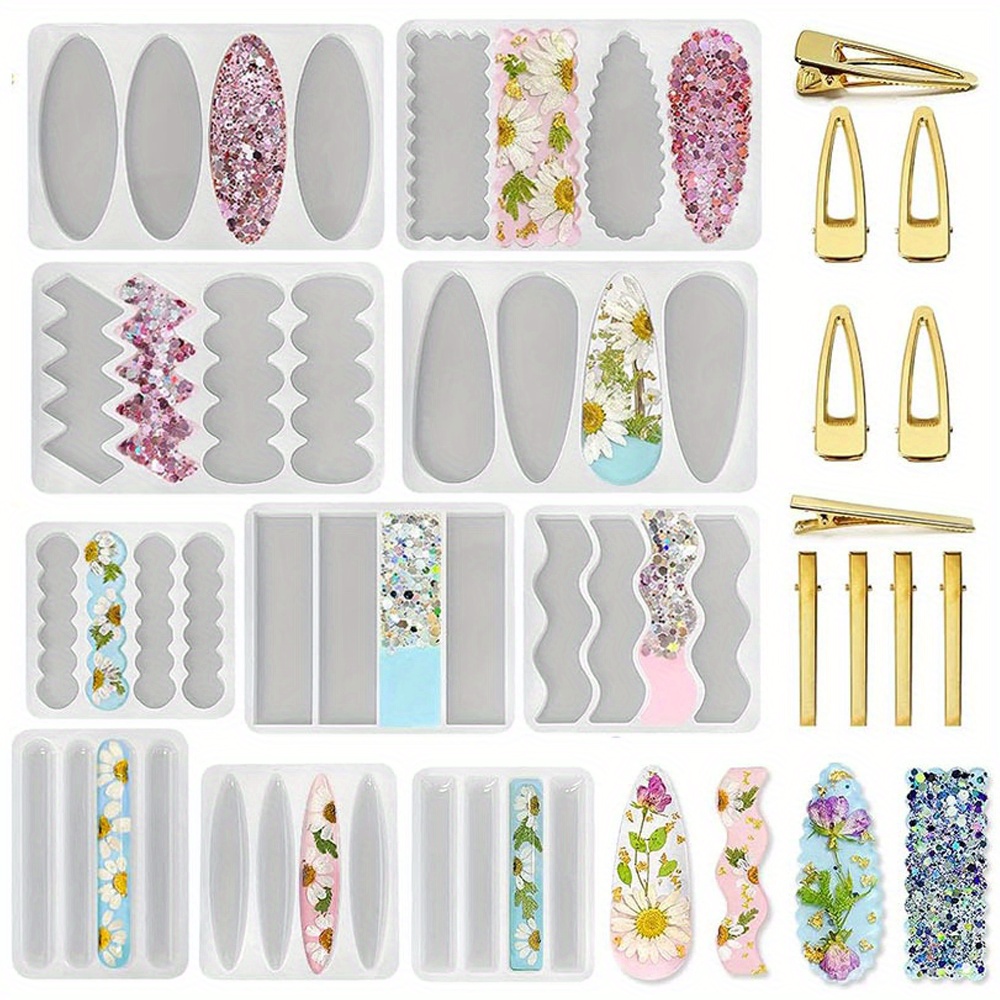 Un ensemble de 10 moules en si - Silicone Epoxy Resin Molds Set avis et prix