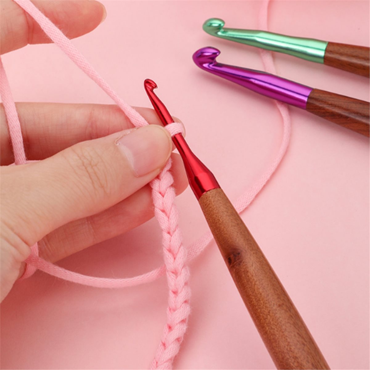 Nouvel ensemble de crochets er - Wooden Crochet Hooks Ergonomic Handle avis et prix