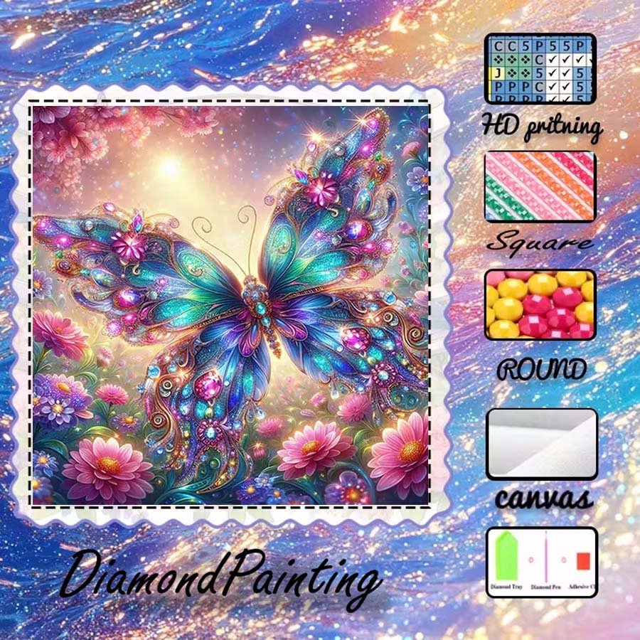 1 pièce de tissu floqué 5D DIY - 5D Diamond Painting Kit Full Drill avis et prix