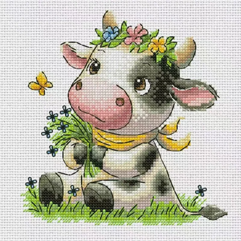 [CC2949-Petite vache adorable] - Cross Stitch Stamped Kits Beginners avis et prix