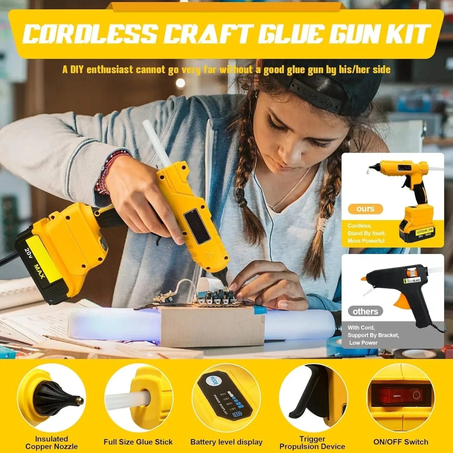 Pistolet à colle chaude VESMAT - Hot Melt Glue Gun Cordless avis et prix
