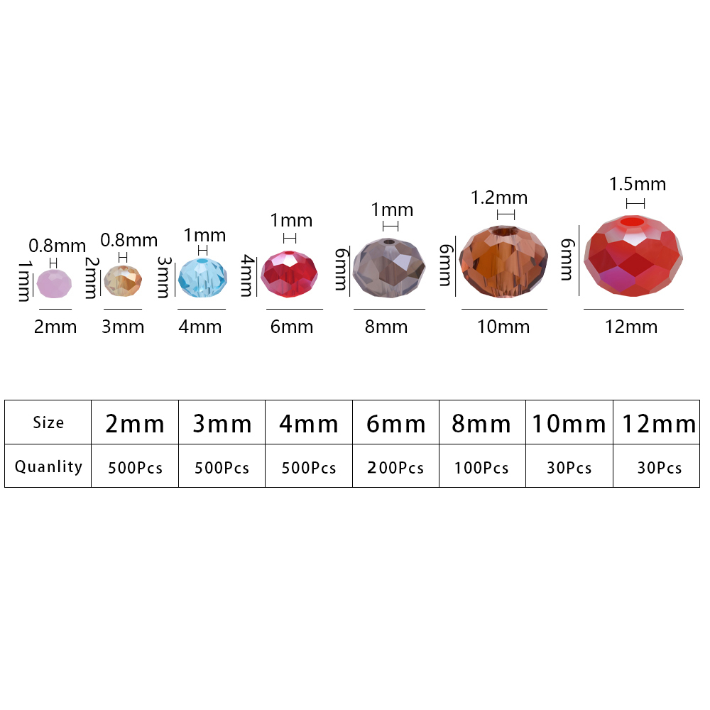 Rondelle en verre à facettes A - Glass Seed Beads 2Mm Jewelry Making avis et prix