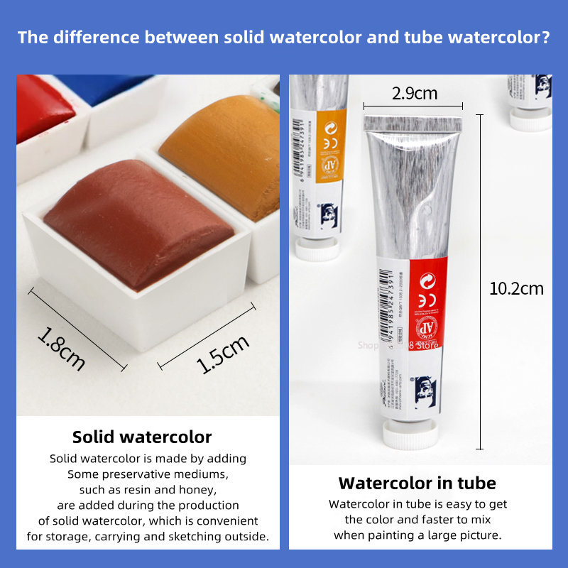 Pigments aquarelle de couleur  - Watercolor Paint Set Solid Pigment avis et prix