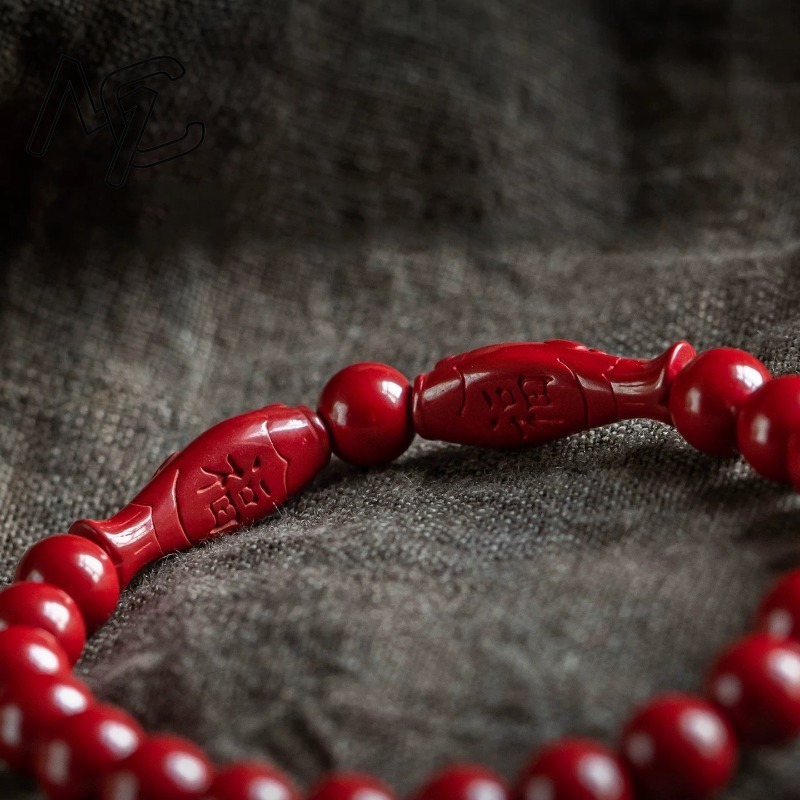 Bracelet en perles de cinabre  - Beading avis et prix