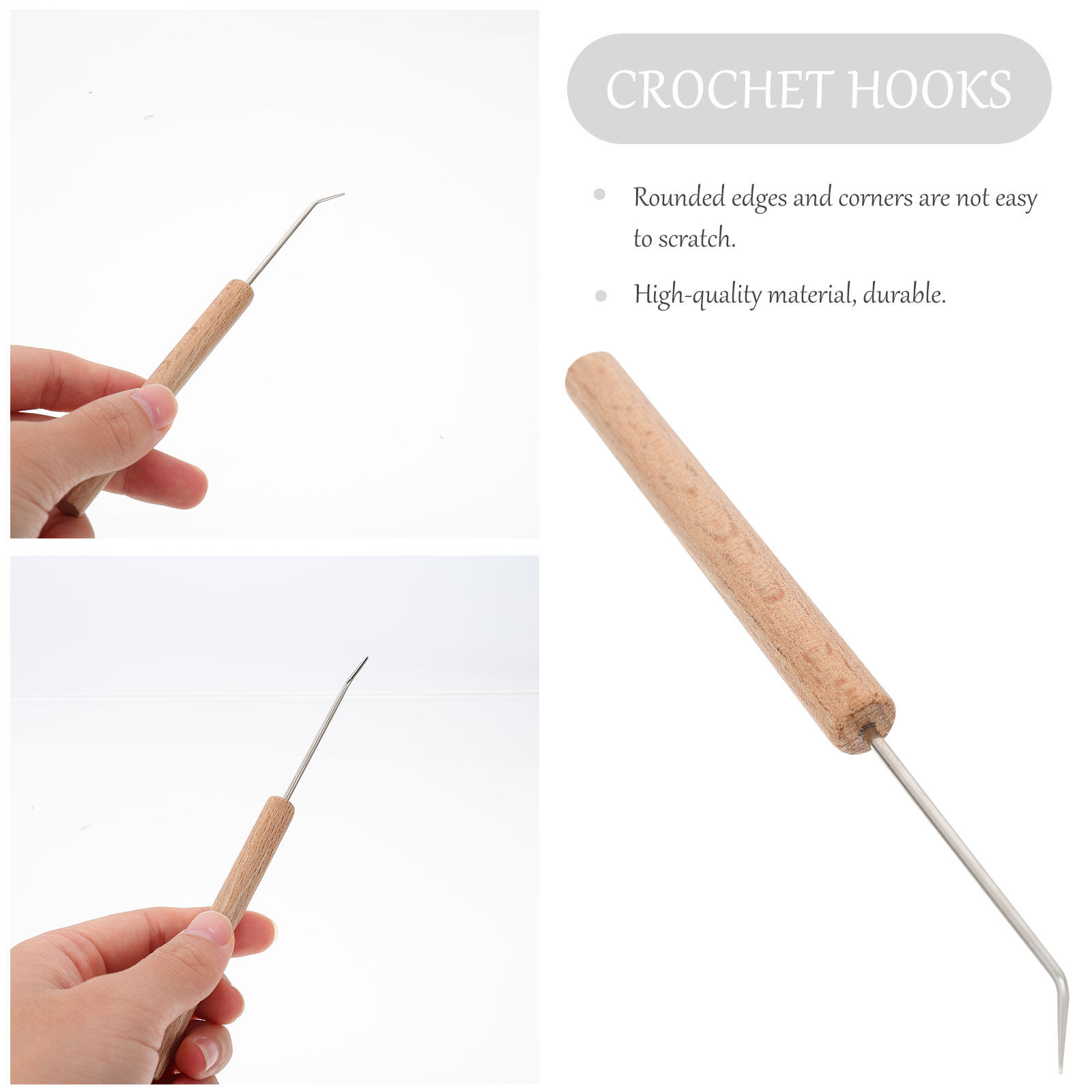 1 pièce : crochets de crochet  - Wooden Crochet Hooks Ergonomic Handle avis et prix
